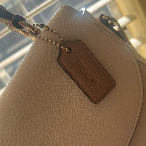 Coach Marlie Top Handle Satchel pebbled leather with Snakeskin detail, EUC - Picture 5 of 17